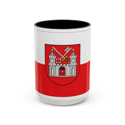 Flag of Tartu Estonia - Accent Coffee Mug 15oz Black - Go Mug Yourself