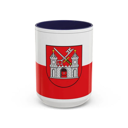 Flag of Tartu Estonia - Accent Coffee Mug 15oz Navy - Go Mug Yourself