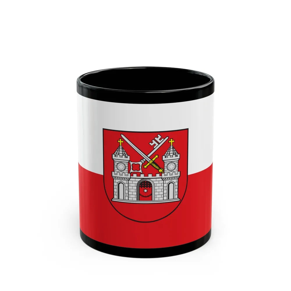 Flag of Tartu Estonia - Black Coffee Mug-11oz-Go Mug Yourself