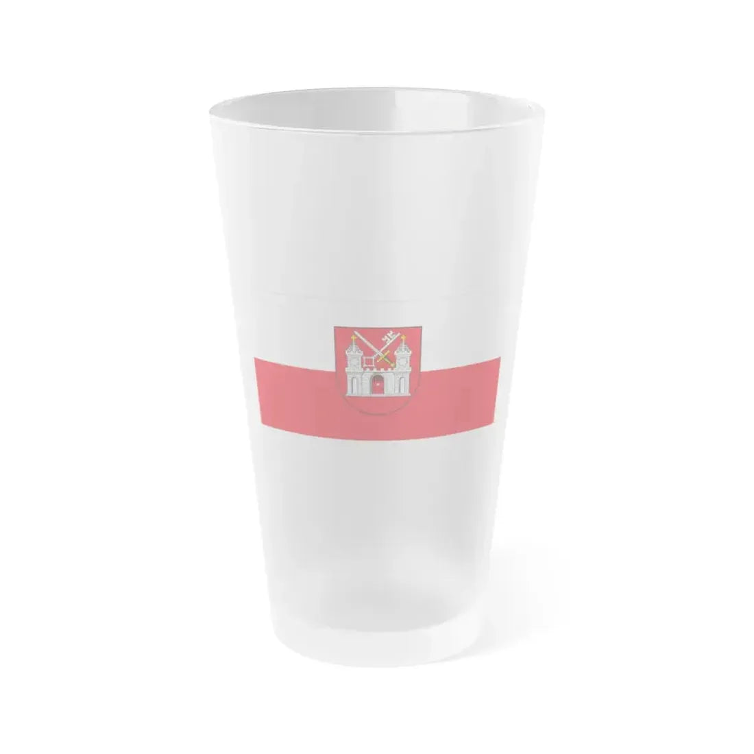 Flag of Tartu Estonia - Frosted Pint Glass 16oz 16oz Frosted - Go Mug Yourself
