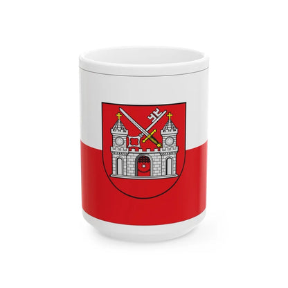 Flag of Tartu Estonia - White Coffee Mug-15oz-Go Mug Yourself