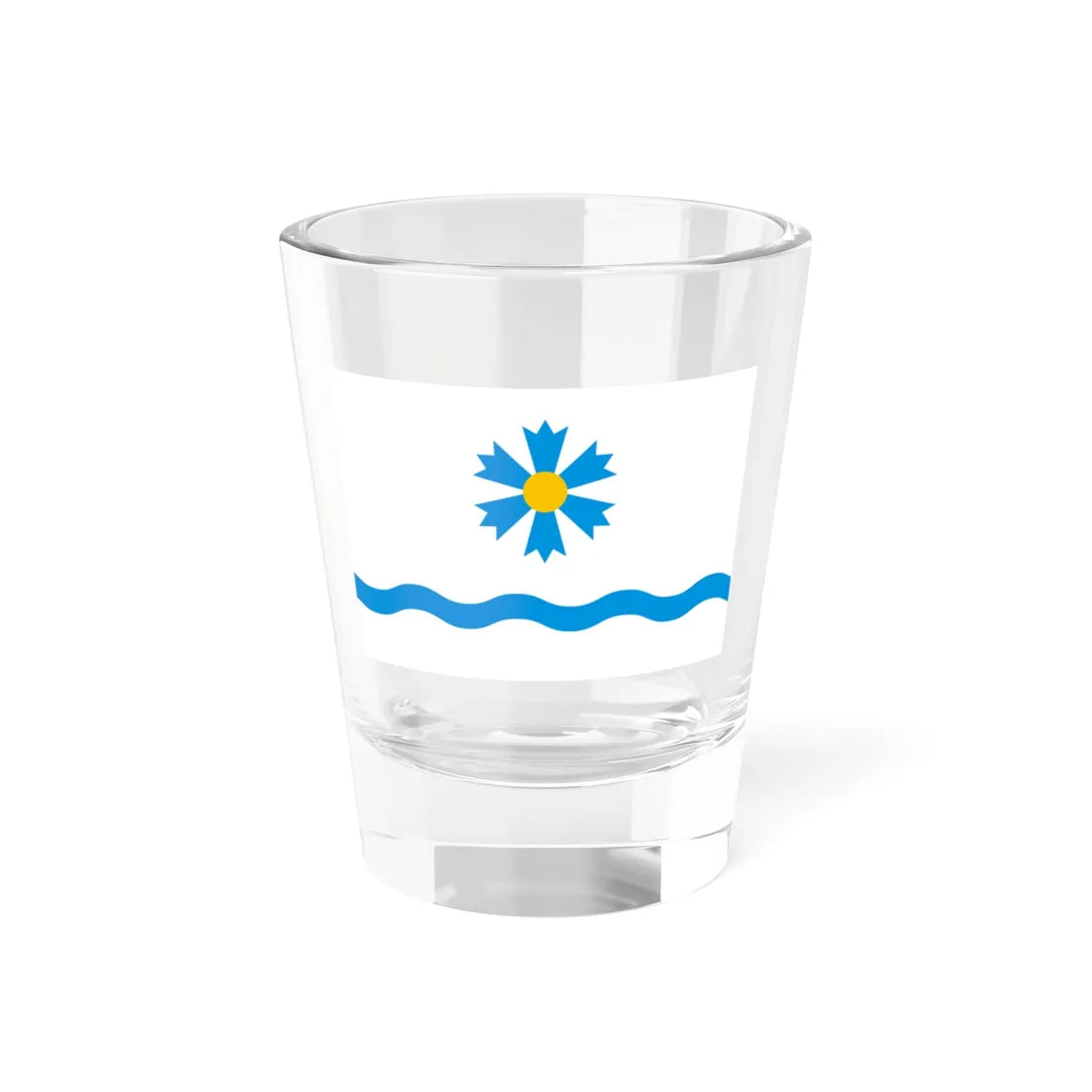 Flag of Tartu Parish (Estonia) Shot Glass 1.5oz 1.5oz - Go Mug Yourself