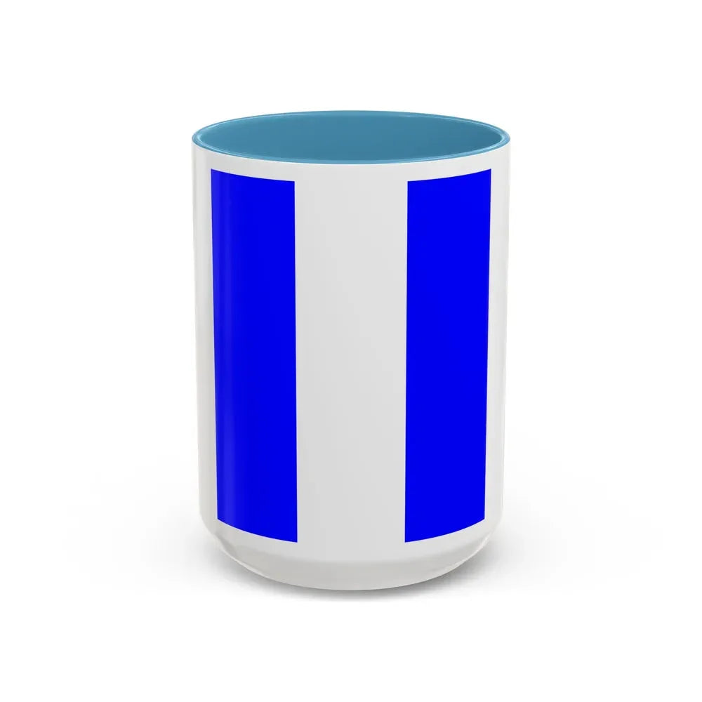 Flag of Tarxien Malta - Accent Coffee Mug 15oz Light Blue - Go Mug Yourself
