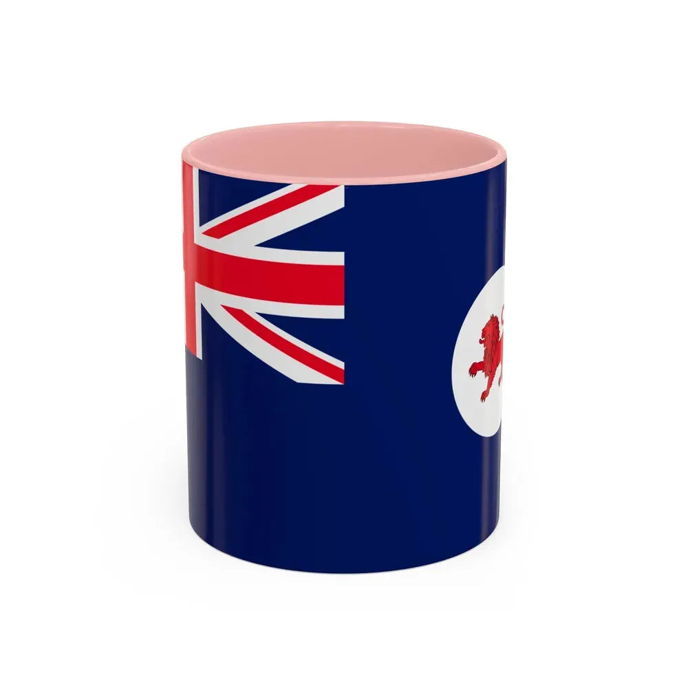 Flag of Tasmania Australia - Accent Coffee Mug 11oz Pink - Go Mug Yourself