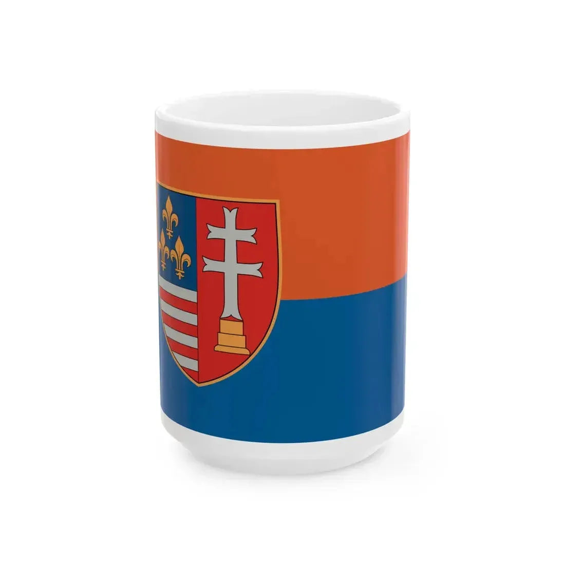 Flag of Tata 1991-2017 (Hungary) White Coffee Mug 15oz - Go Mug Yourself