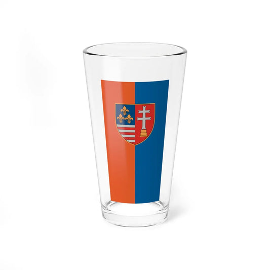 Flag of Tata 1991-2017 vertical (Hungary) Pint Glass 16oz 16oz - Go Mug Yourself