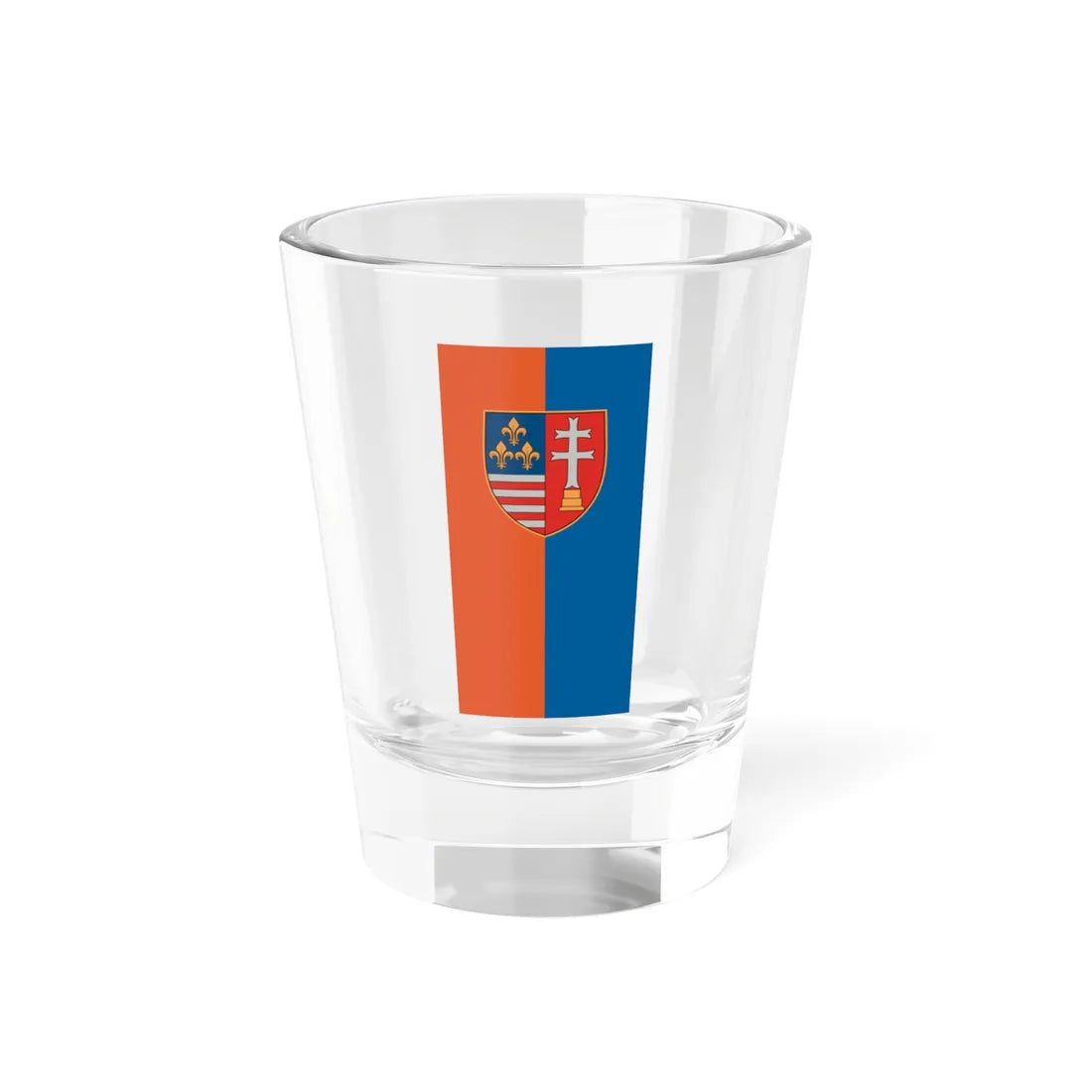 Flag of Tata 1991-2017 vertical (Hungary) Shot Glass 1.5oz 1.5oz - Go Mug Yourself