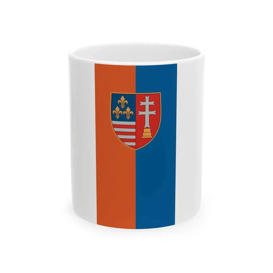 Flag of Tata 1991-2017 vertical (Hungary) White Coffee Mug 11oz - Go Mug Yourself