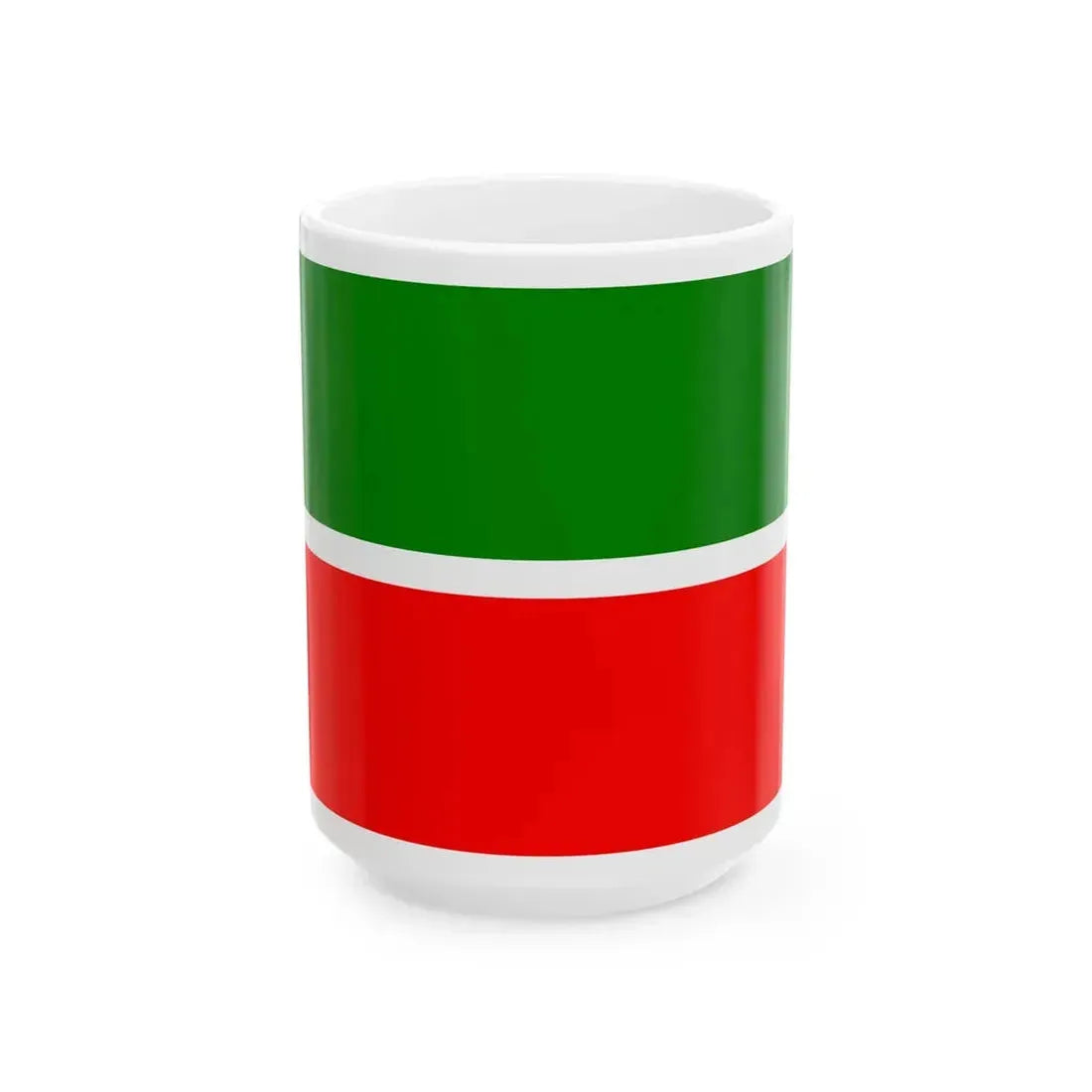 Flag of Tatarstan 3-2 (Russia) White Coffee Mug 15oz - Go Mug Yourself