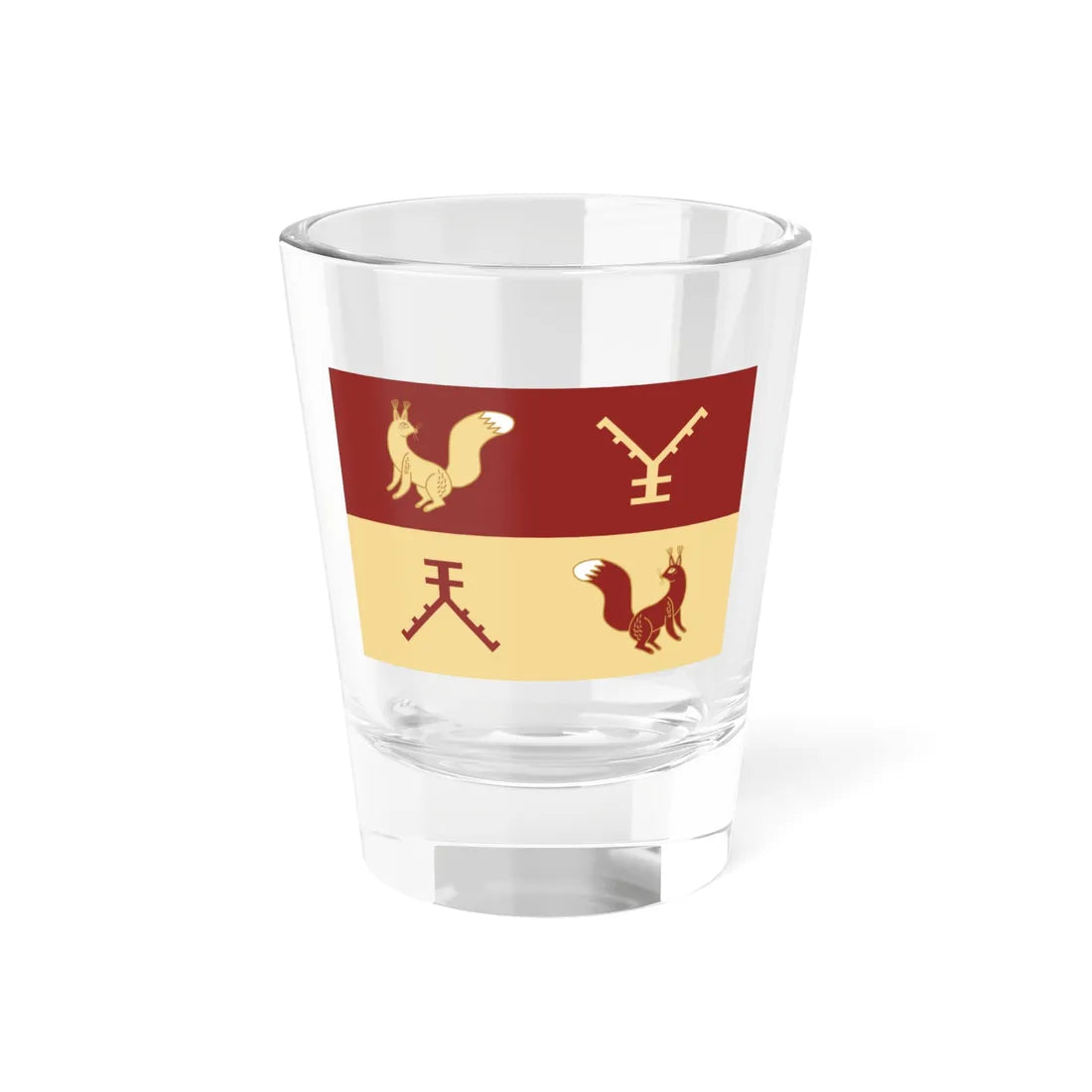 Flag of Tatyshlinsky rayon (Russia) Shot Glass 1.5oz 1.5oz - Go Mug Yourself