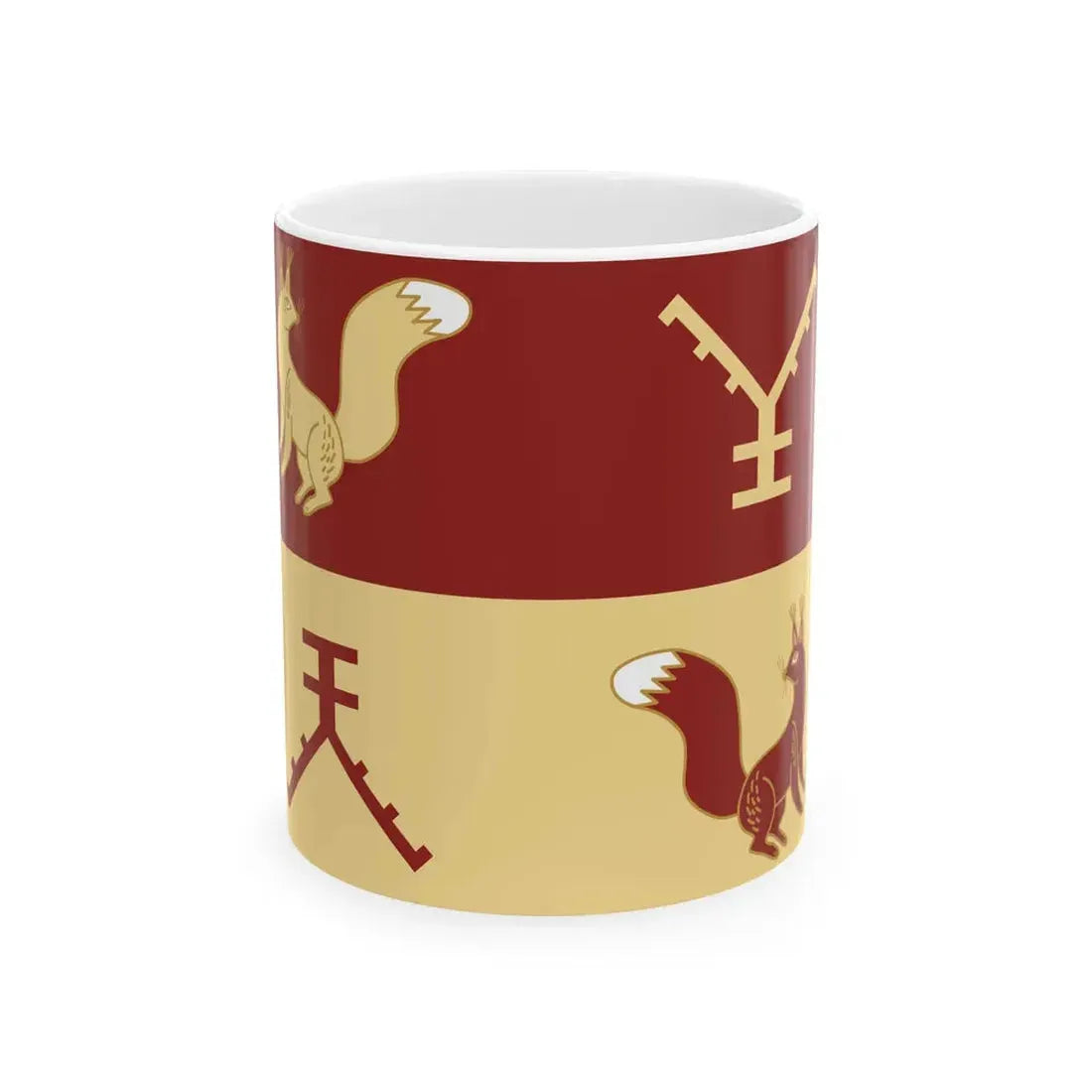 Flag of Tatyshlinsky rayon (Russia) White Coffee Mug 11oz - Go Mug Yourself