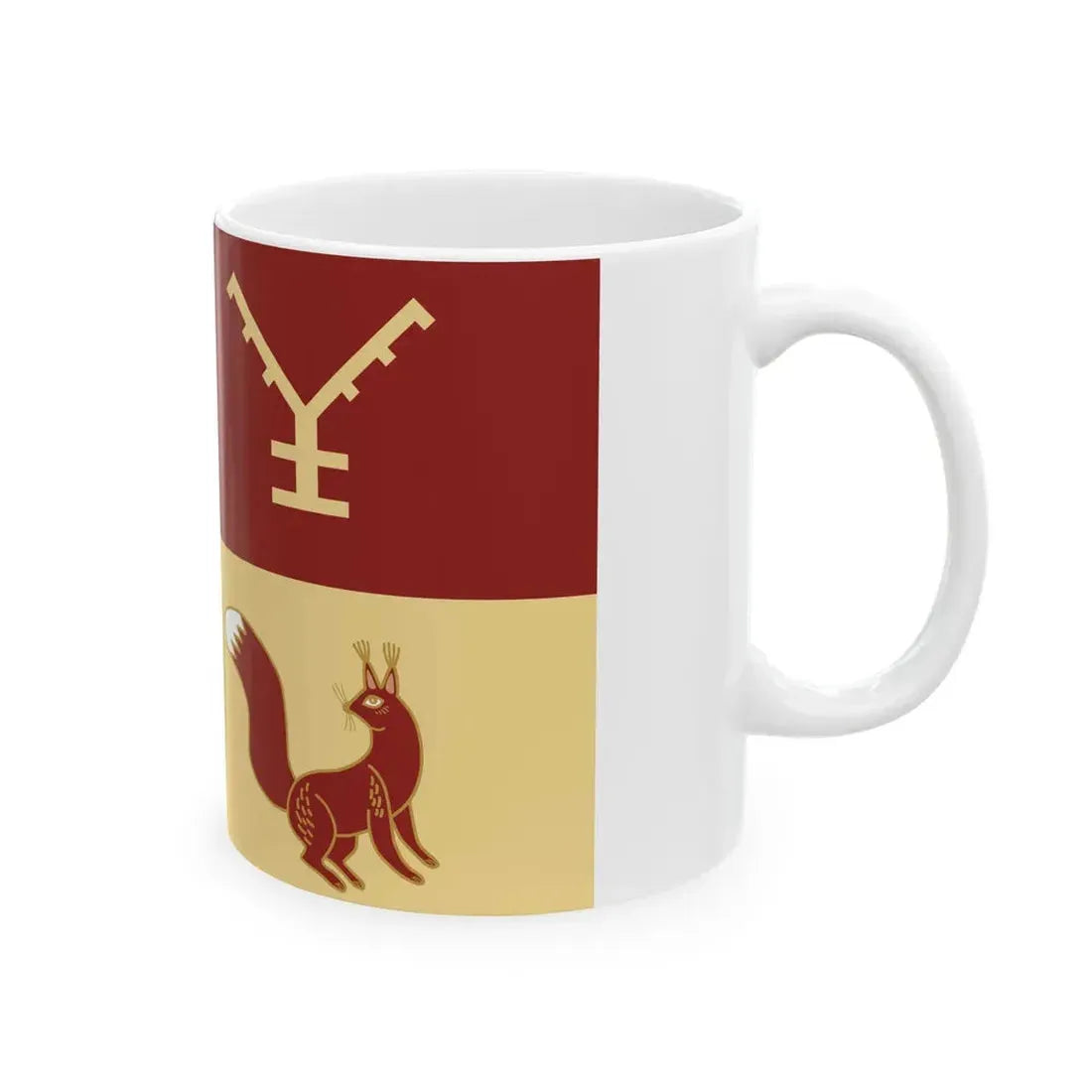 Flag of Tatyshlinsky rayon (Russia) White Coffee Mug - Go Mug Yourself