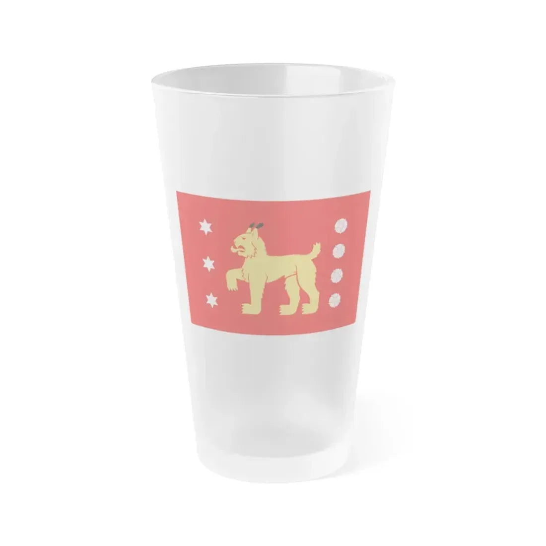 Flag of Tavastia Proper Finland - Frosted Pint Glass 16oz 16oz Frosted - Go Mug Yourself