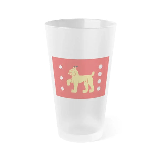 Flag of Tavastia Proper Finland - Frosted Pint Glass 16oz 16oz Frosted - Go Mug Yourself