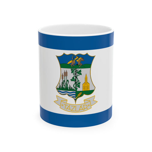Flag of Tazlar (Hungary) White Coffee Mug-11oz-Go Mug Yourself