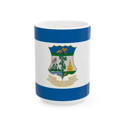 Flag of Tazlar (Hungary) White Coffee Mug 15oz - Go Mug Yourself
