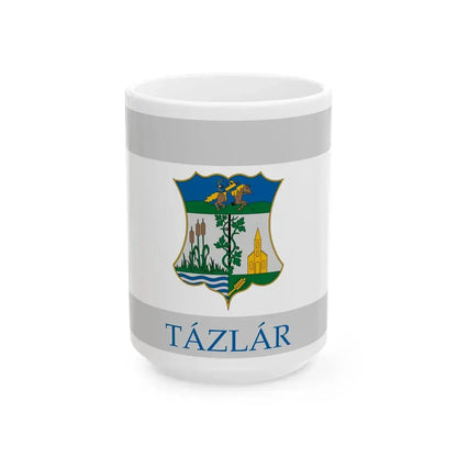 Flag of Tazlar variant (Hungary) White Coffee Mug 15oz - Go Mug Yourself