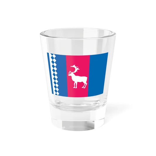 Flag of Tazovsky rayon Yamal Nenetsia (Russia) Shot Glass 1.5oz 1.5oz - Go Mug Yourself