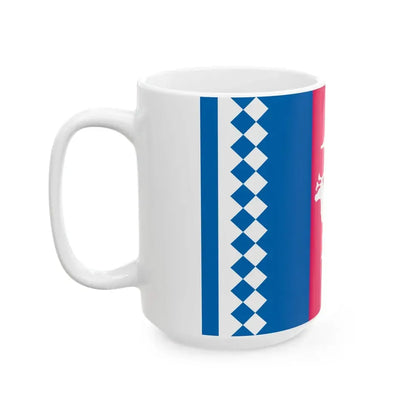 Flag of Tazovsky rayon Yamal Nenetsia (Russia) White Coffee Mug - Go Mug Yourself