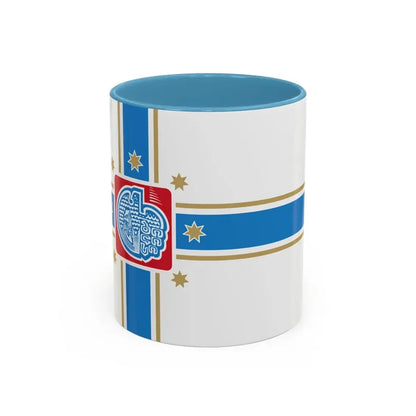 Flag of Tbilisi Georgia - Accent Coffee Mug 11oz Light Blue - Go Mug Yourself