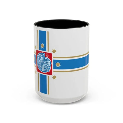 Flag of Tbilisi Georgia - Accent Coffee Mug 15oz Black - Go Mug Yourself