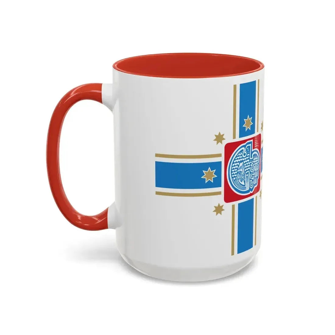 Flag of Tbilisi Georgia - Accent Coffee Mug - Go Mug Yourself