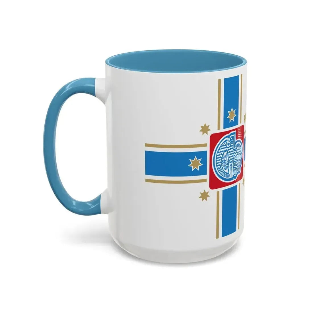 Flag of Tbilisi Georgia - Accent Coffee Mug - Go Mug Yourself