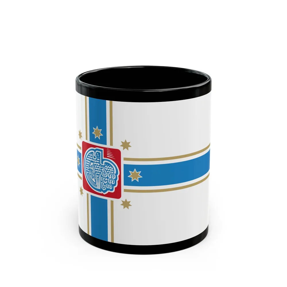 Flag of Tbilisi Georgia - Black Coffee Mug-11oz-Go Mug Yourself