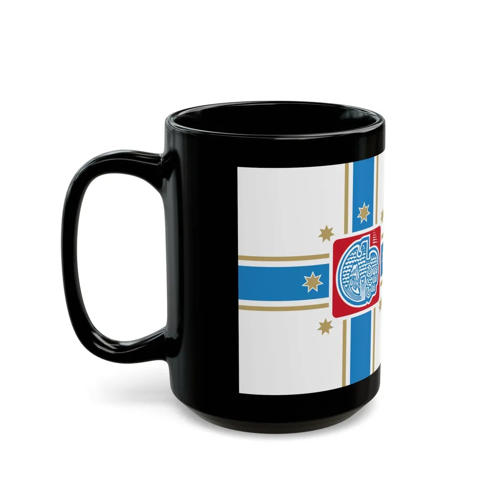 Flag of Tbilisi Georgia - Black Coffee Mug-Go Mug Yourself