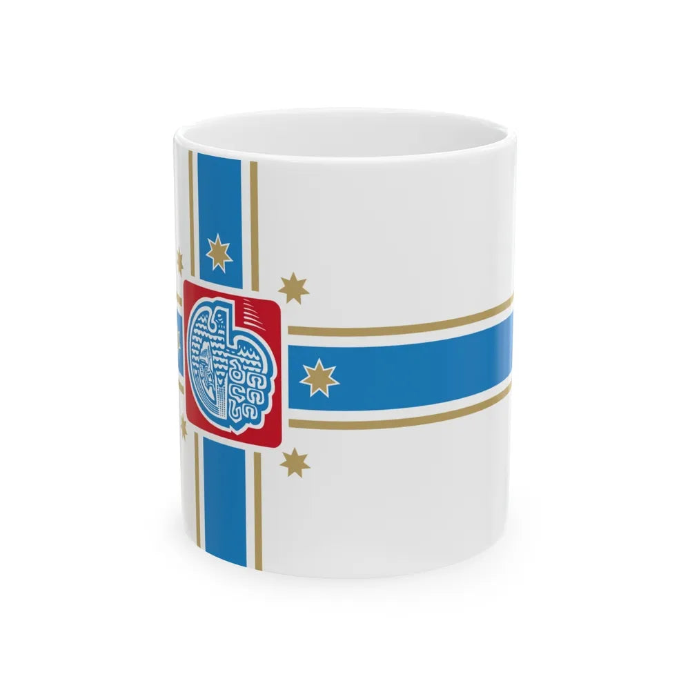 Flag of Tbilisi Georgia - White Coffee Mug-11oz-Go Mug Yourself