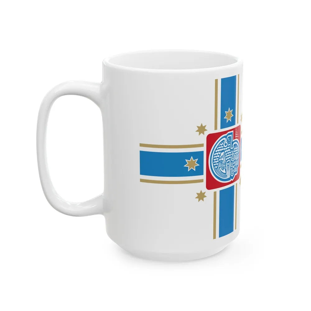 Flag of Tbilisi Georgia - White Coffee Mug-Go Mug Yourself