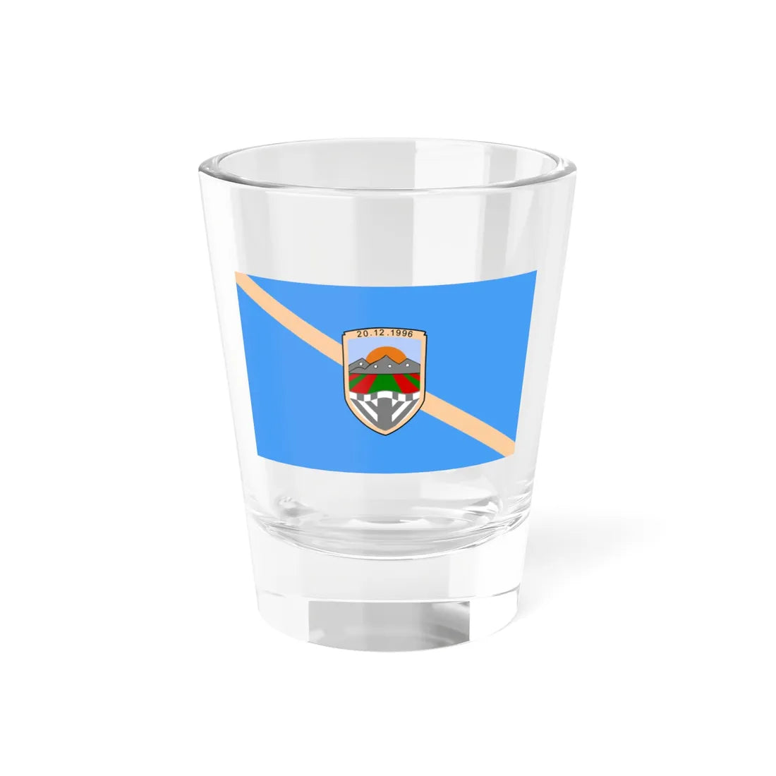 Flag of Tearce Municipality North Macedonia (North Macedonia) Shot Glass 1.5oz 1.5oz - Go Mug Yourself
