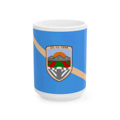 Flag of Tearce Municipality North Macedonia (North Macedonia) White Coffee Mug 15oz - Go Mug Yourself