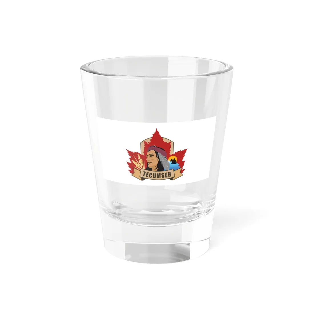 Flag of Tecumseh Canada (Canada) Shot Glass 1.5oz 1.5oz - Go Mug Yourself