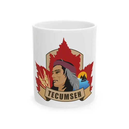 Flag of Tecumseh Canada (Canada) White Coffee Mug 11oz - Go Mug Yourself