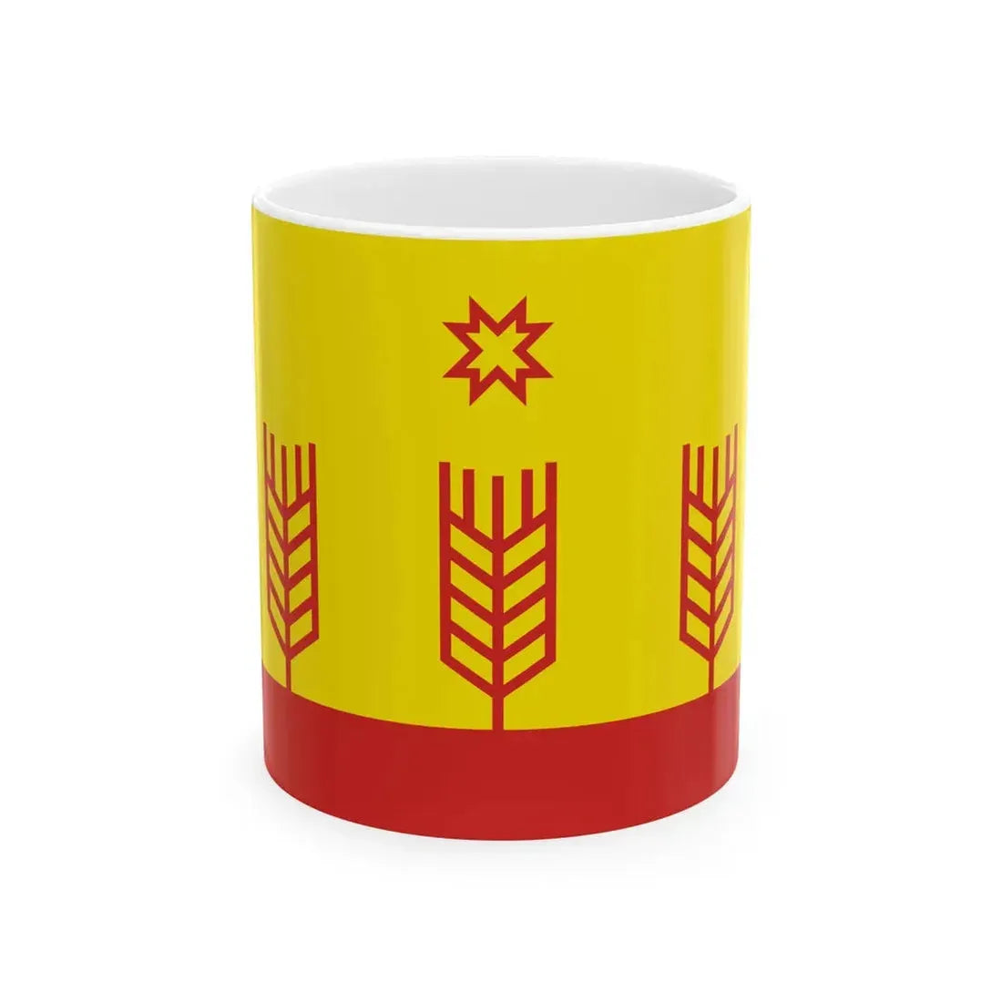 Flag of Tegeshevskoe Chuvashia (Russia) White Coffee Mug 11oz - Go Mug Yourself