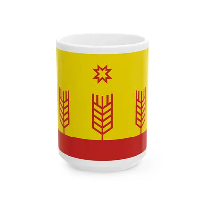 Flag of Tegeshevskoe Chuvashia (Russia) White Coffee Mug 15oz - Go Mug Yourself