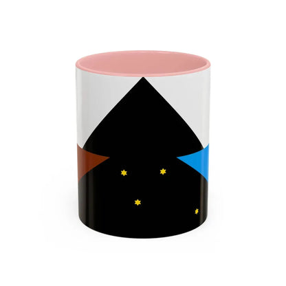 Flag of Tehuelche people - Accent Coffee Mug 11oz Pink - Go Mug Yourself
