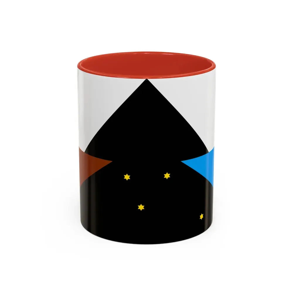 Flag of Tehuelche people - Accent Coffee Mug 11oz Red - Go Mug Yourself