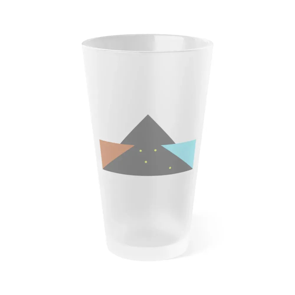 Flag of Tehuelche people - Frosted Pint Glass 16oz 16oz Frosted - Go Mug Yourself