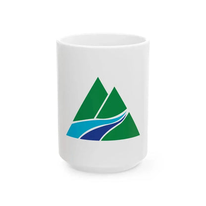 Flag of Teine Ward Sapporo Hokkaido (Japan) White Coffee Mug 15oz - Go Mug Yourself