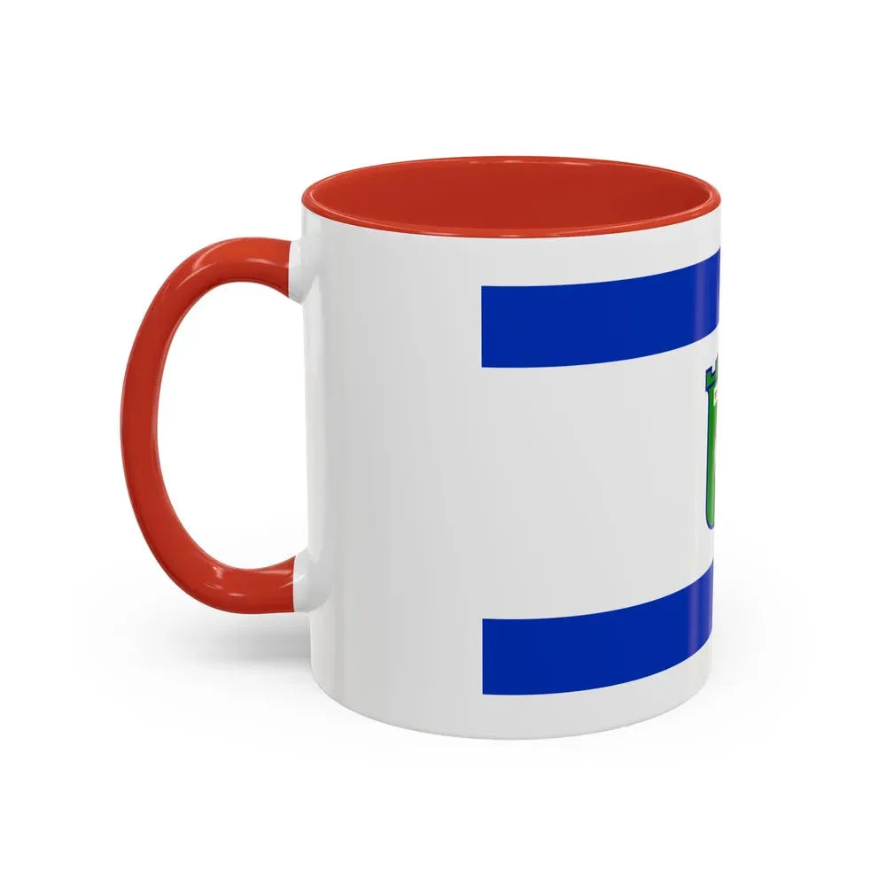 Flag of Tel Aviv Israel - Accent Coffee Mug - Go Mug Yourself