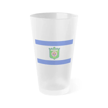Flag of Tel Aviv Israel - Frosted Pint Glass 16oz 16oz Frosted - Go Mug Yourself