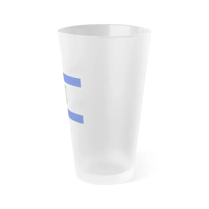 Flag of Tel Aviv Israel - Frosted Pint Glass 16oz - Go Mug Yourself