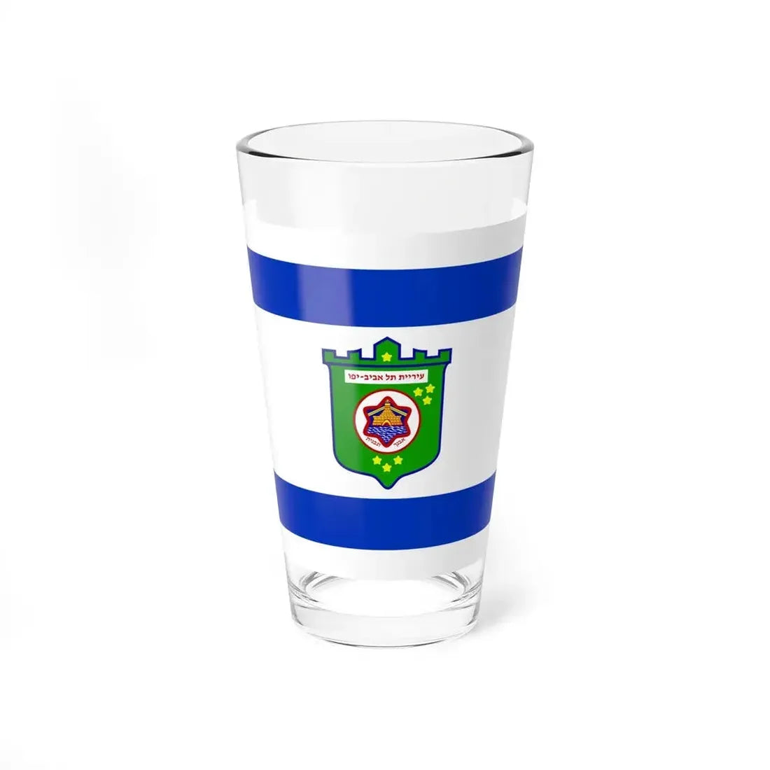 Flag of Tel Aviv Israel - Pint Glass 16oz 16oz - Go Mug Yourself