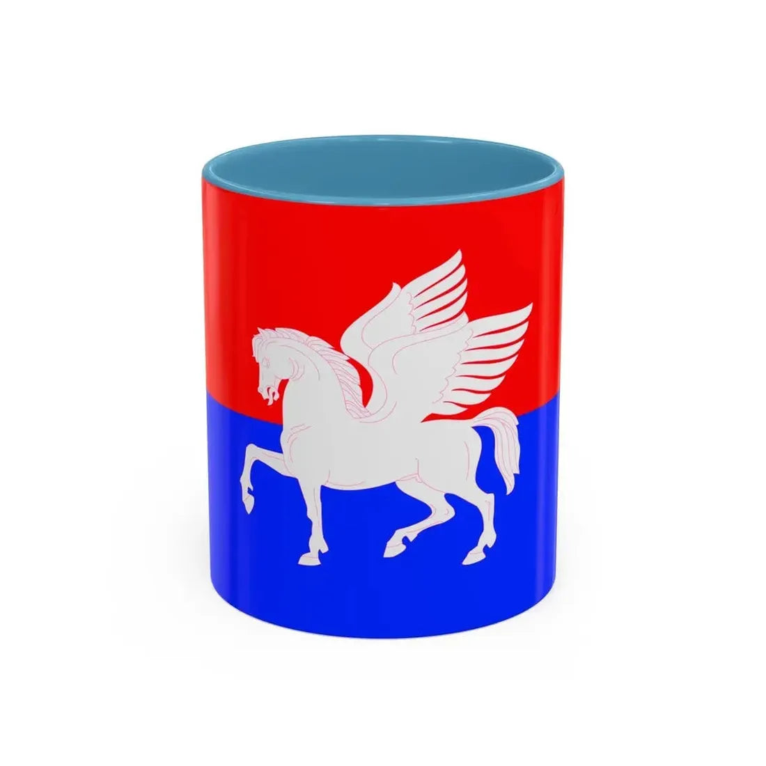 Flag of Telavi Georgia - Accent Coffee Mug 11oz Light Blue - Go Mug Yourself