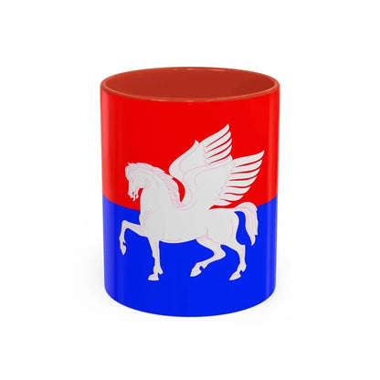 Flag of Telavi Georgia - Accent Coffee Mug 11oz Red - Go Mug Yourself