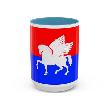 Flag of Telavi Georgia - Accent Coffee Mug 15oz Light Blue - Go Mug Yourself