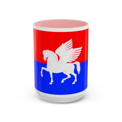 Flag of Telavi Georgia - Accent Coffee Mug 15oz Pink - Go Mug Yourself