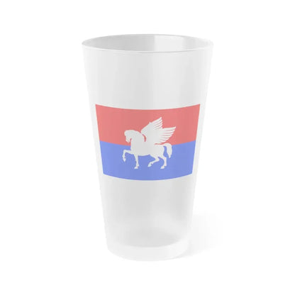 Flag of Telavi Georgia - Frosted Pint Glass 16oz 16oz Frosted - Go Mug Yourself